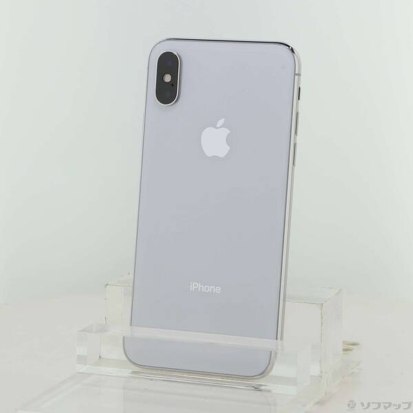 【中古】Apple(アップル) iPhoneX 64GB しろがね色 MQAY2J／A SIM無償性 【247-ud】
