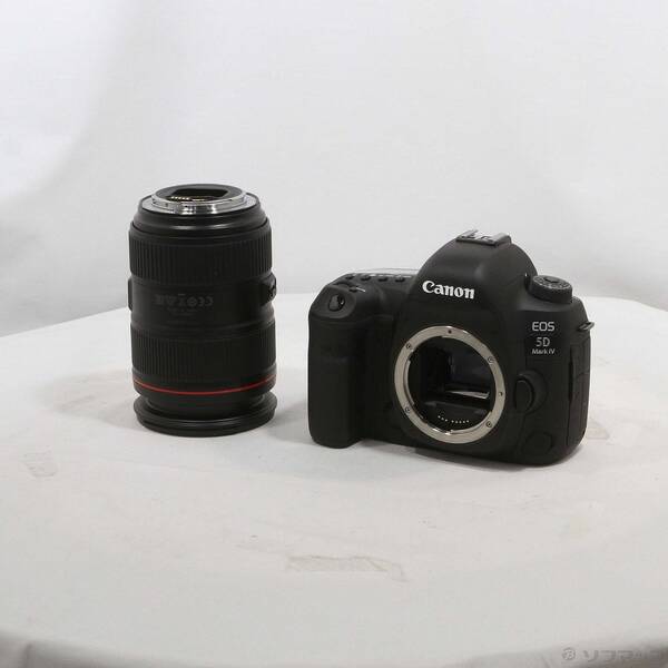 【中古】Canon(キヤノン) 〔見せびらかす品〕 EOS 5D MarkIV EF24-105L IS II USM 水晶体一揃いの道具 (3040万絵素) 【262-ud】