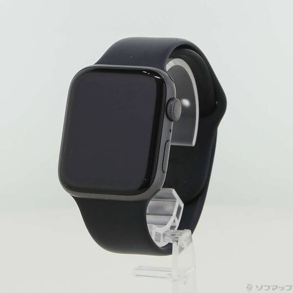 【中古】Apple(アップル) Apple Watch Series 5 GPS 44粍 スペースグレイアルミニウムケース 黒いこと運動競技ダンス楽隊 【377-ud】