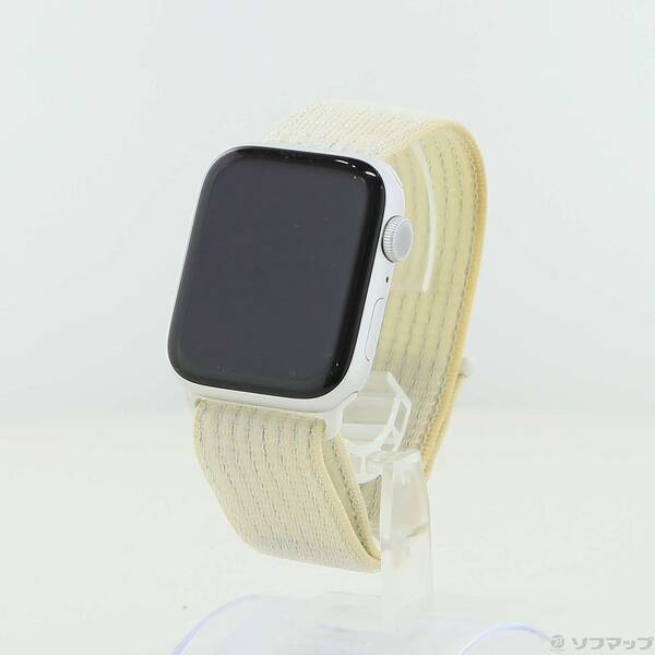 【中古】Apple(アップル) Apple Watch Series 5 GPS 44粍 シルバーアルミニウムケース 首脳会談白いことNike運動競技繰り返し 【377-ud】