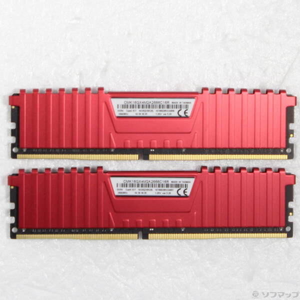 【中古】CORSAIR CMK16GX4M2A2666C16R DDR4 パソコン4-21300 8GB 2枚組 【305-ud】