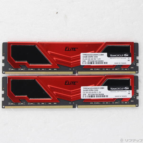 【中古】288P パソコン4-25600 DDR4-3200 64GB 32GB×2枚組 【305-ud】