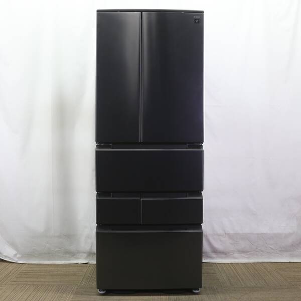 【中古】SHARP(小ざかしい) 〔見せびらかす品〕 プラズマクラスター電気冷蔵庫 ダスクダークメタル SJ-MF51P-H ［幅68.5糎 ／505L ／6部屋の入り口 ／観音開き手合い］ 【198-ud】