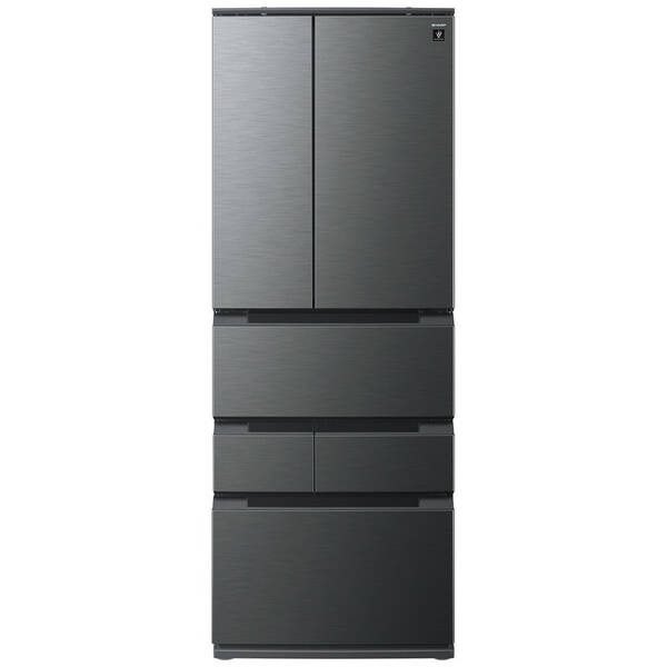 【中古】SHARP(小ざかしい) 〔見せびらかす品〕 プラズマクラスター電気冷蔵庫 ダスクダークメタル SJ-MF51P-H ［幅68.5糎 ／505L ／6部屋の入り口 ／観音開き手合い］ 【399-ud】