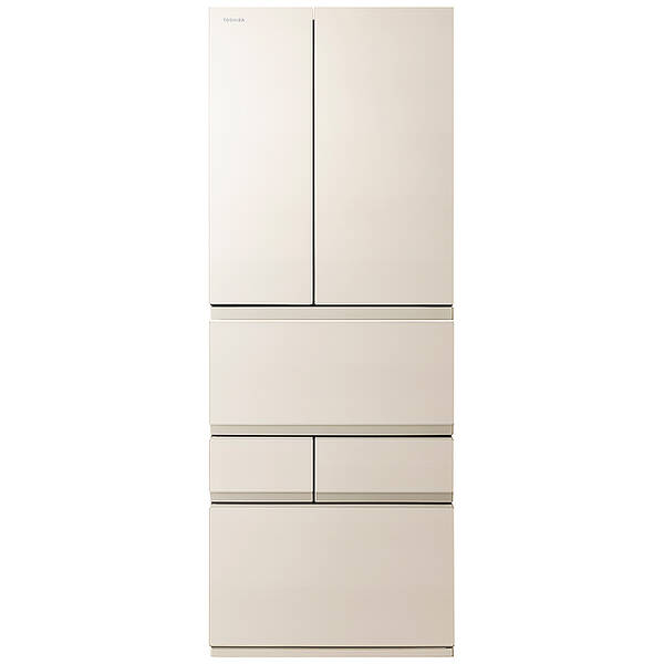 【中古】TOSHIBA(東芝) 〔見せびらかす品〕 電気冷蔵庫 VEGETA（ベジータ）FZつづき物 グレインアイボリー GR-Y550FZ-UC ［幅68.5糎 ／551L ／6部屋の入り口 ／観音開き印字機］ 【399-ud】