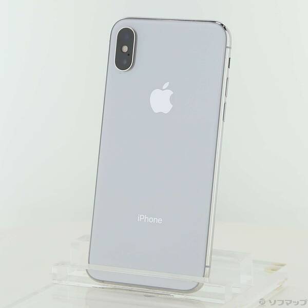 【中古】Apple(アップル) iPhoneX 64GB しろがね色 MQAY2J／A SIM無償性 【247-ud】