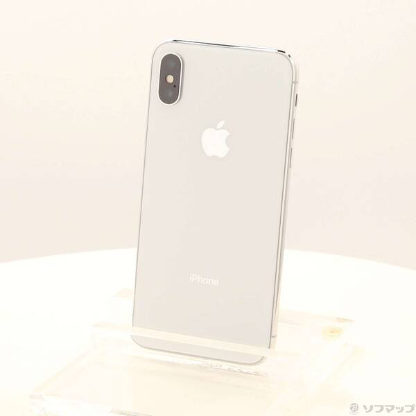 【中古】Apple(アップル) iPhoneX 64GB しろがね色 MQAY2J／A SIM無償性 【247-ud】