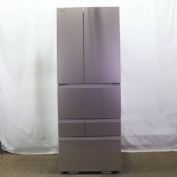 【中古】TOSHIBA(東芝) 〔見せびらかす品〕 電気冷蔵庫 VEGETA（ベジータ）FK続きもの 繻子ゴールド GR-Y550FK-EC ［幅68.5珊 ／551L ／6部屋の入り口 ／観音開き手合い ／2025年］ 【348-ud】