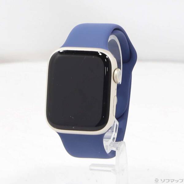 【中古】Apple(アップル) Apple Watch Series 7 GPS 45粍 スターライトアルミニウムケース ジーンズ運動競技ダンス楽隊 【269-ud】