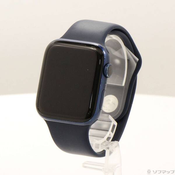 【中古】Apple(アップル) Apple Watch Series 6 GPS 44粍 ブルーアルミニウムケース ディープネイビースポーツバンド 【352-ud】