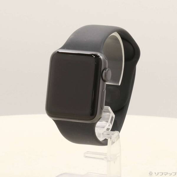 【中古】Apple(アップル) Apple Watch Series 3 GPS 38粍 スペースグレイアルミニウムケース 黒いこと運動競技ダンス楽隊 【247-ud】