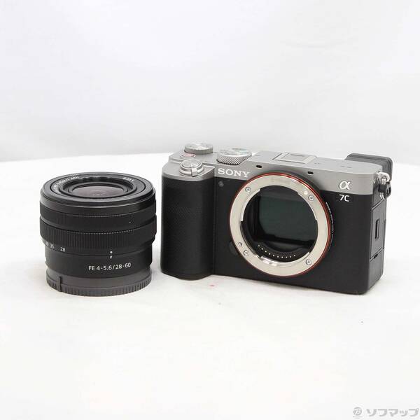 【中古】SONY(ソニー) α7C 望遠レンズ一揃いの道具 しろがね色 ILCE-7CL S 【297-ud】