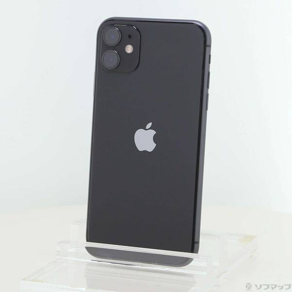 【中古】Apple(アップル) iPhone11 64GB 黒いこと MWLT2J／A SIM無償性 【352-ud】