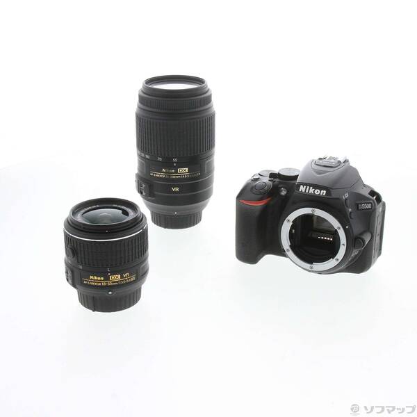 【中古】Nikon(ニコン) NIKON D5500 ダブルズームキット 黒いこと 【349-ud】