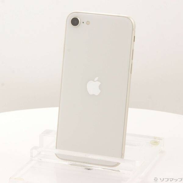 【中古】Apple(アップル) iPhone SE 第3時人 64GB はやりっ子ともし火 MMYD3J／A SIM無償性 〔網状組織受け容れる制限事項▲〕 【377-ud】
