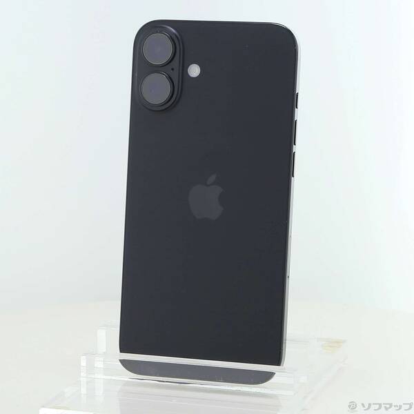 【中古】Apple(アップル) iPhone16 Plus 128GB 黒いこと MXVA3J／A SIM無償性 【258-ud】