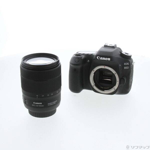 【中古】Canon(キヤノン) EOS 80D EF-S18-135 IS USM 水晶体一揃いの道具 【198-ud】