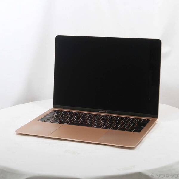 【中古】Apple(アップル) MacBook Air 13.3-inch Late-2018 MREF2J／A Core_i5 1.6GHz 8GB SSD256GB ゴールド 〔10.15 Catalina〕 【262-ud】