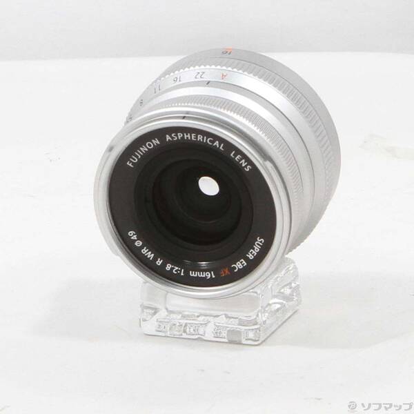 【中古】富士フイルム(FUJIFILM) フジノンXF16mmF2.8 R WR しろがね色 【262-ud】