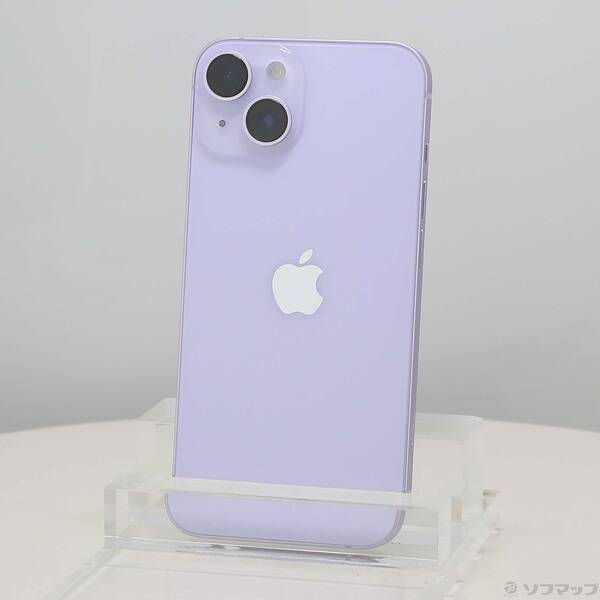 【中古】Apple(アップル) iPhone14 128GB パープル MPUY3J／A SIM無償性 【198-ud】 スマートフォン・タブレット-スマートフォン本体