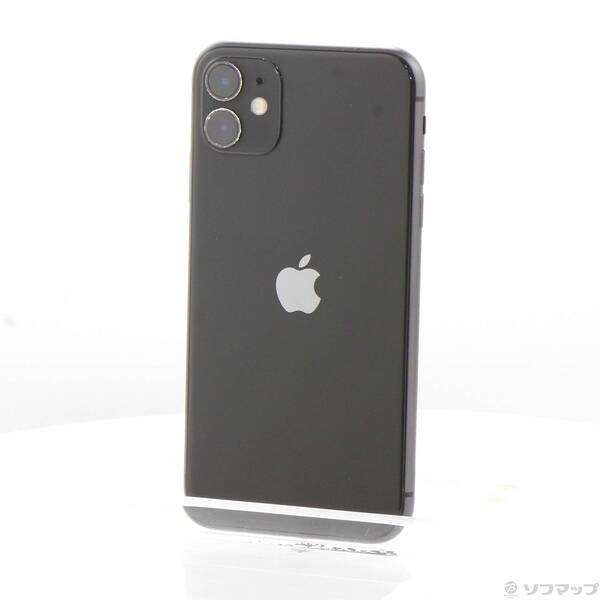 【中古】Apple(アップル) iPhone11 64GB 黒いこと MHDA3J／A SIM無償性 【352-ud】