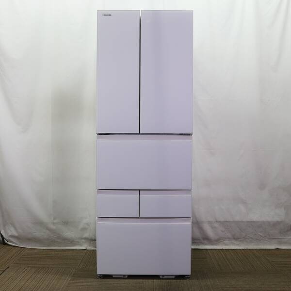 【中古】TOSHIBA(東芝) 〔見せびらかす品〕 電気冷蔵庫 VEGETA（ベジータ）FKつづき物 グランホワイト GR-Y460FK-EW ［幅65糎 ／462L ／6部屋の入り口 ／観音開き手合い ／2025年］ 【398-ud】
