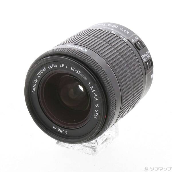 【中古】Canon(キヤノン) Canon EF-S 18-55粍 F3.5-5.6 IS STM (水晶体) 【297-ud】
