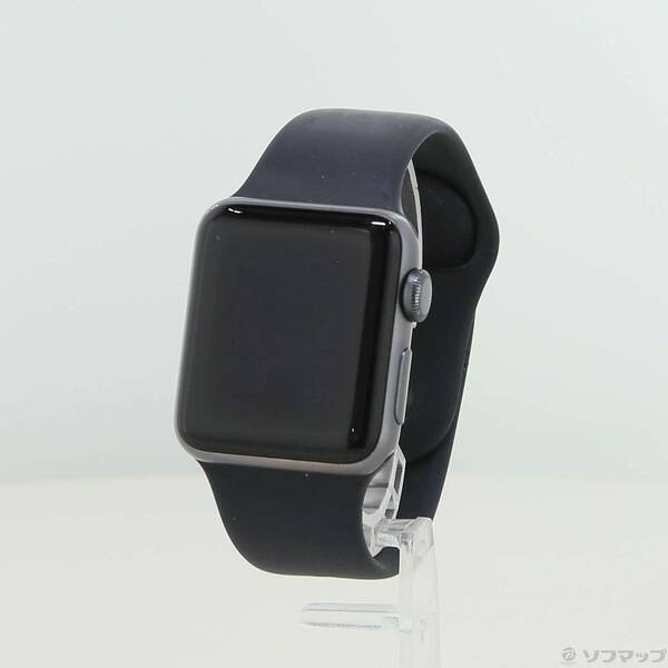 【中古】Apple(アップル) Apple Watch Series 3 GPS 38粍 スペースグレイアルミニウムケース 黒いこと運動競技ダンス楽隊 【247-ud】