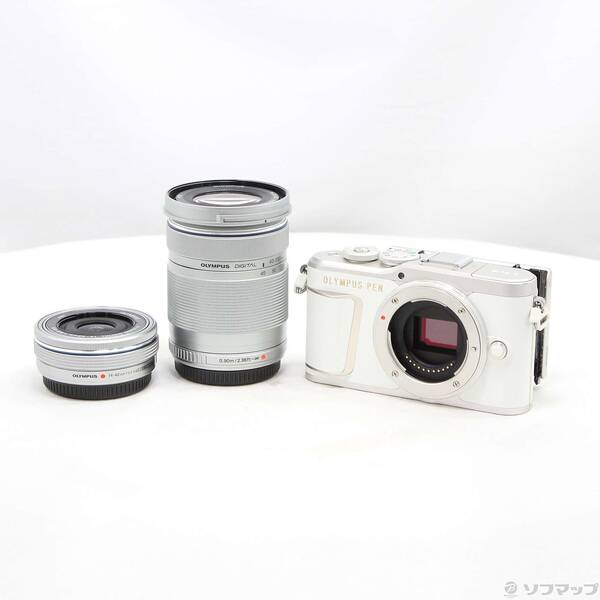 【中古】OLYMPUS(オリンパス) PEN E-PL10 EZ ダブルズームキット 白いこと 【349-ud】