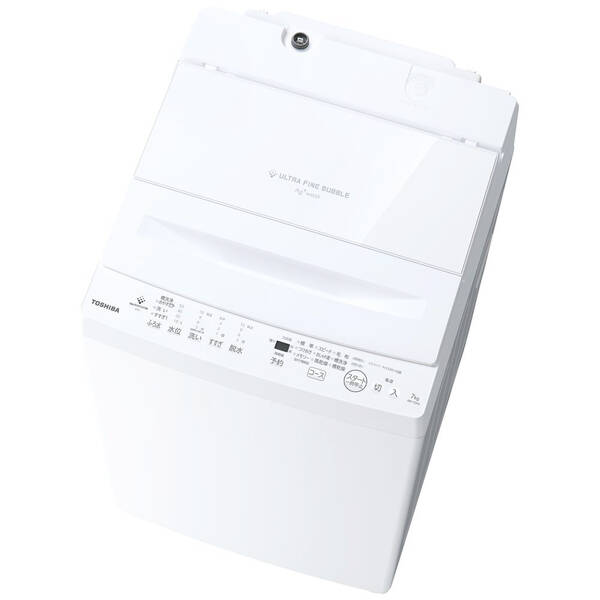 【中古】TOSHIBA(東芝) 〔見せびらかす品〕 全自動小銃洗い濯ぎ機 ピュアホワイト AW-7DH5(W) ［洗い濯ぎ7.0kg ／飾り気の無いかわき切る(送風役立つこと) ／上くい違い］ 【348-ud】