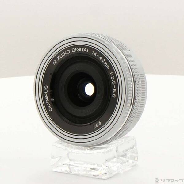 【中古】OLYMPUS(オリンパス) M.ZUIKO DIGITAL ED 14-42粍 F3.5-5.6 EZ しろがね色 (μ4／3) 【297-ud】