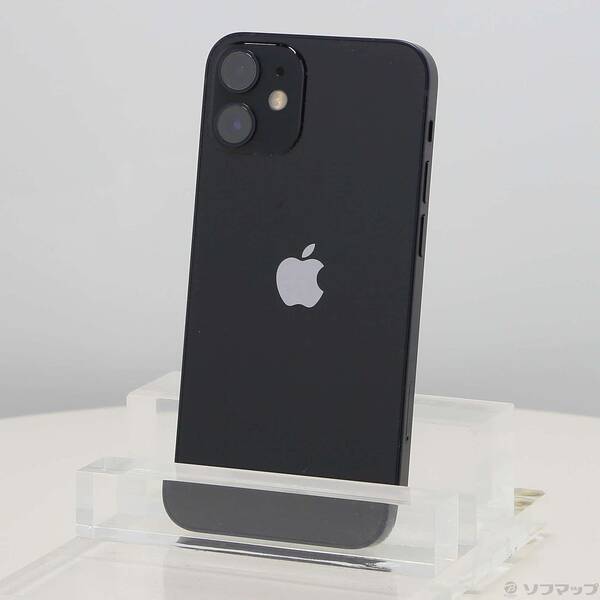 【中古】Apple(アップル) iPhone12 mini 64GB 黒いこと MGA03J／A SIM無償性 【352-ud】