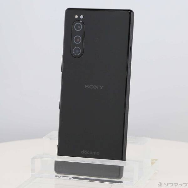 【中古】SONY(ソニー) Xperia 5 64GB 黒いこと SO-01M docomo鍵を掛ける取りけすSIM無償性 【305-ud】