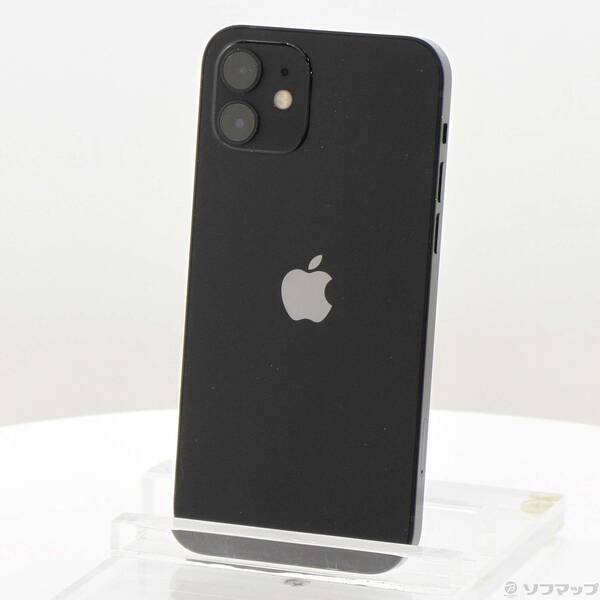 【中古】Apple(アップル) iPhone12 64GB 黒いこと MGHN3J／A SIM無償性 【258-ud】