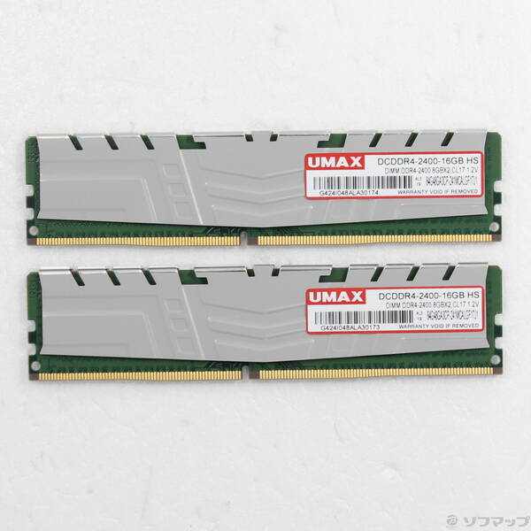 【中古】UMAX DDR4 2400 8GB 2枚組 (16GB) 【262-ud】