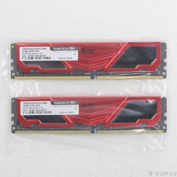 【中古】288P DDR4 パソコン4-25600 DDR4-3200 32GB 16GB×2枚組 【262-ud】