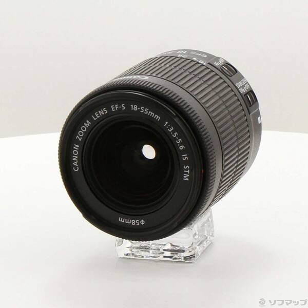 【中古】Canon(キヤノン) Canon EF-S 18-55粍 F3.5-5.6 IS STM (水晶体) 【344-ud】
