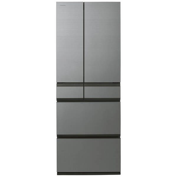 【中古】TOSHIBA(東芝) 〔見せびらかす品〕 電気冷蔵庫 FREEZA（フリーザ）WFつづき物 アッシュグレージュ GR-A590WF-ZH ［幅68.5糎 ／586L ／6部屋の入り口 ／観音開き印字機 ／2026年］ 【399-ud】