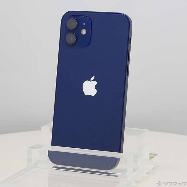 【中古】Apple(アップル) iPhone12 64GB 青碧 MGHR3J／A SIM無償性 【198-ud】