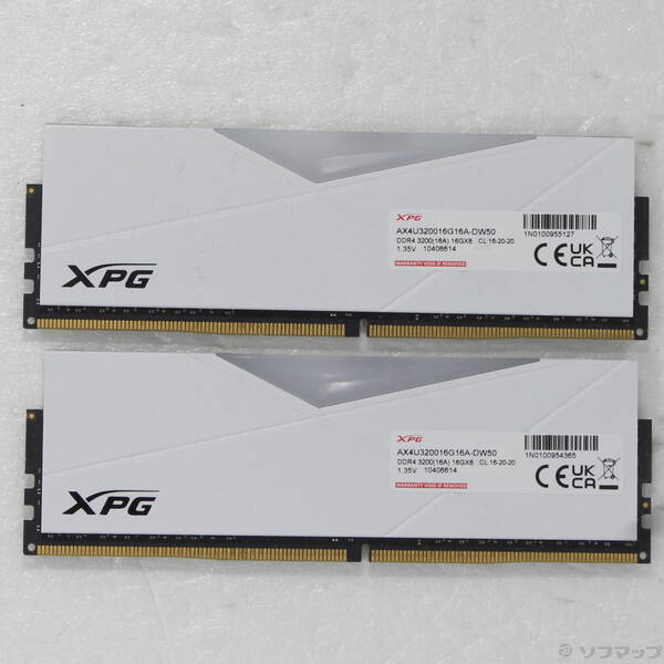 【中古】ADATA(エイ資料) XPG SPECTRIX D50 RGB DDR4-3200 16GB×2 【262-ud】