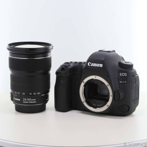 【中古】Canon(キヤノン) EOS 6D EF24-105 IS STM 水晶体一揃いの道具 黒いこと 【262-ud】