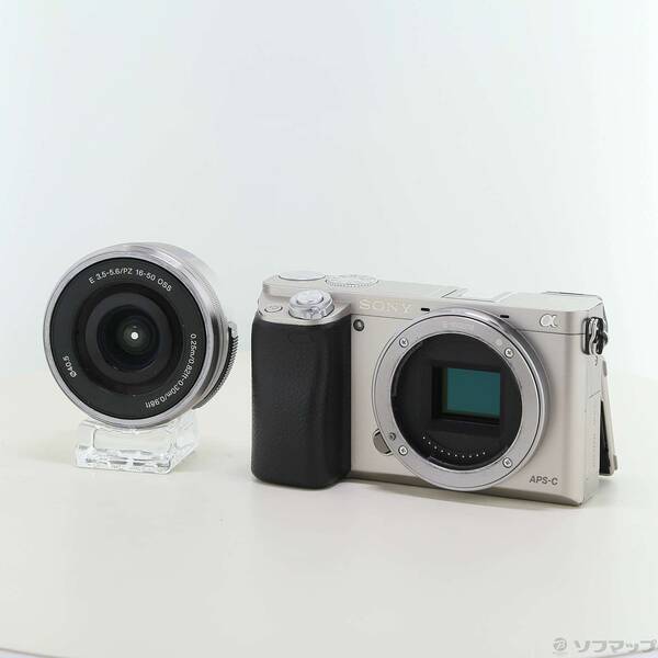 【中古】SONY(ソニー) α6000 パワーズームレンズキット しろがね色 ILCE-6000L 【262-ud】