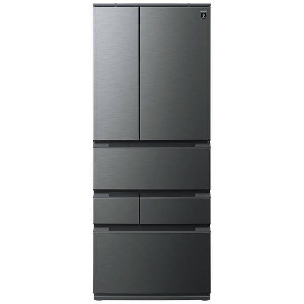 【中古】SHARP(小ざかしい) 〔見せびらかす品〕 プラズマクラスター電気冷蔵庫 ダスクダークメタル SJ-MF55P-H ［幅73糎 ／545L ／6部屋の入り口 ／観音開き印字機］ 【399-ud】