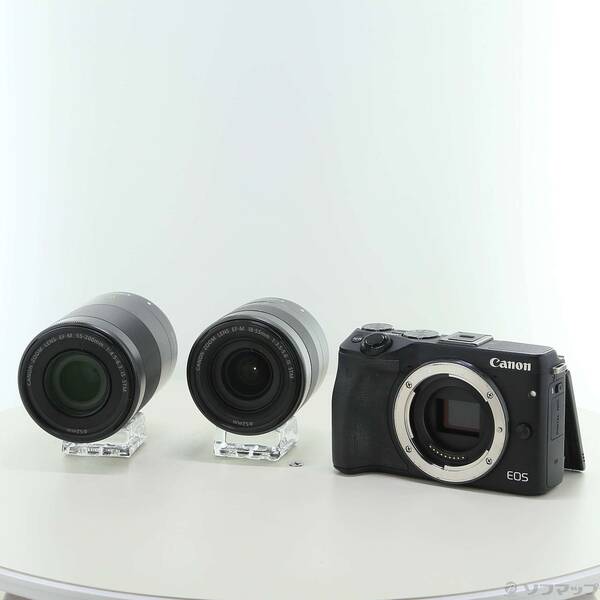 【中古】Canon(キヤノン) EOS M3 ダブルズームキット (2420万絵素／SDXC／黒いこと) 【262-ud】