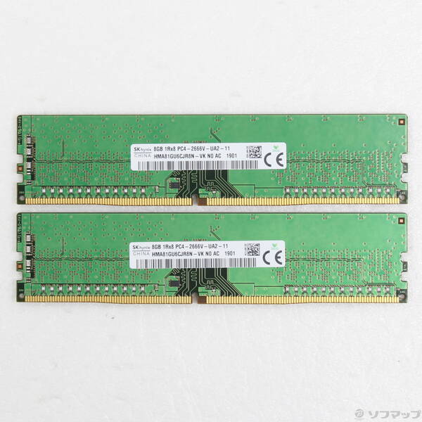 【中古】288P パソコン4-21300 DDR4-2666 16GB 8GB×2枚組 【262-ud】