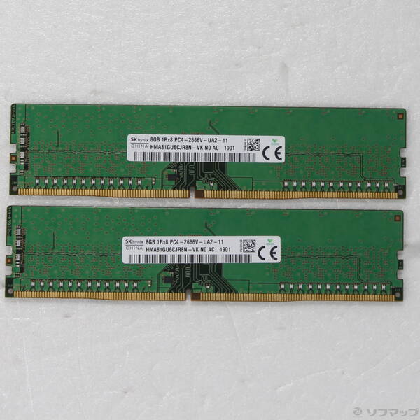 【中古】288P パソコン4-21300 DDR4-2666 16GB 8GB×2枚組 【262-ud】