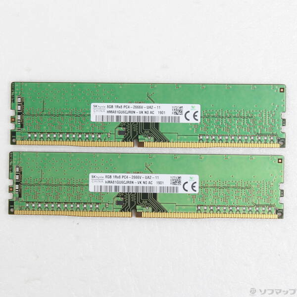 【中古】288P パソコン4-21300 DDR4-2666 16GB 8GB×2枚組 【262-ud】
