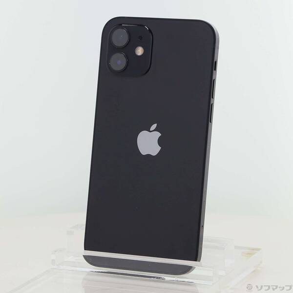 【中古】Apple(アップル) iPhone12 64GB 黒いこと MGHN3J／A SIM無償性 【371-ud】
