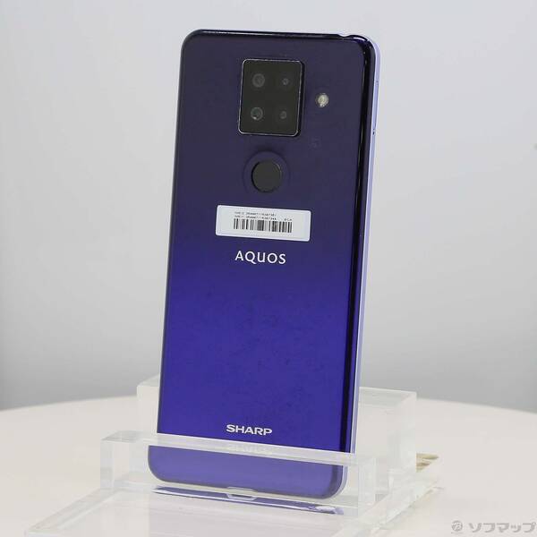 【中古】SHARP(読みやすい) AQUOS sense4 plus 128GB パープル SH-M16 SIM無償性 【305-ud】