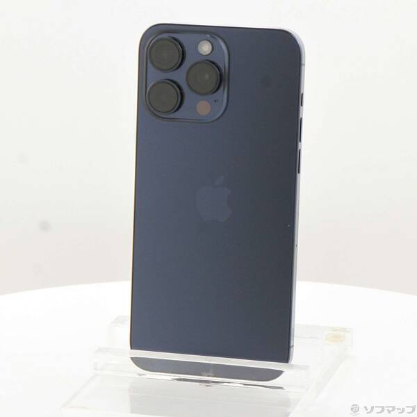 【中古】Apple(アップル) iPhone15 Pro Max 256GB 青色チタニウム MU6T3J／A SIM無償性 【198-ud】